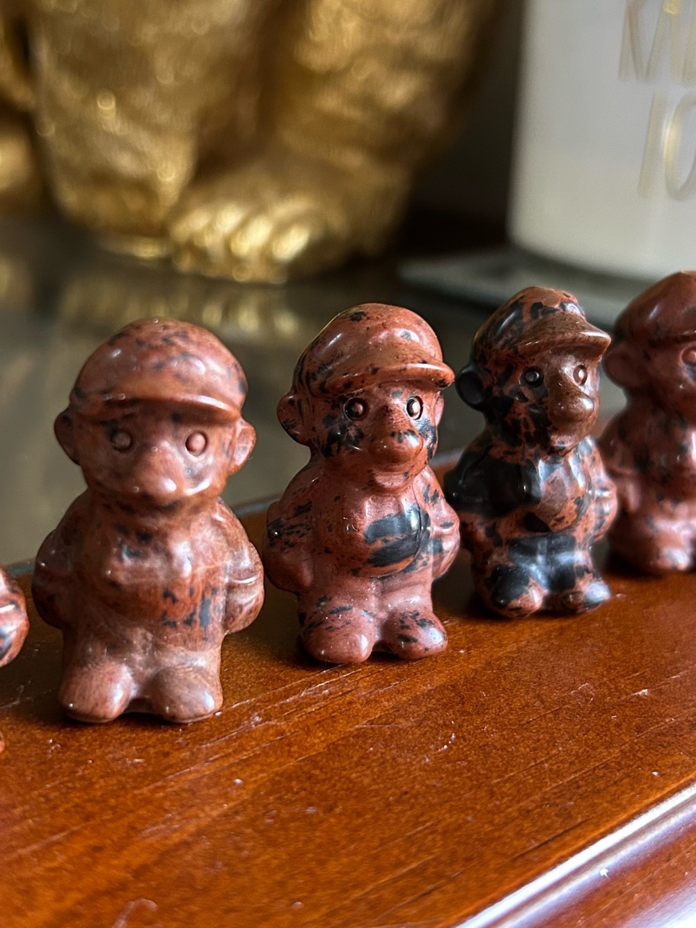 Mahogany obsidian Mario Figurine- priced PER Mario